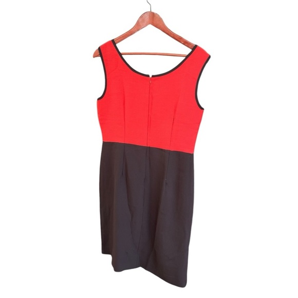Studio One Red and Black Sleeveless Dress Size 10 - Picture 2 of 9
